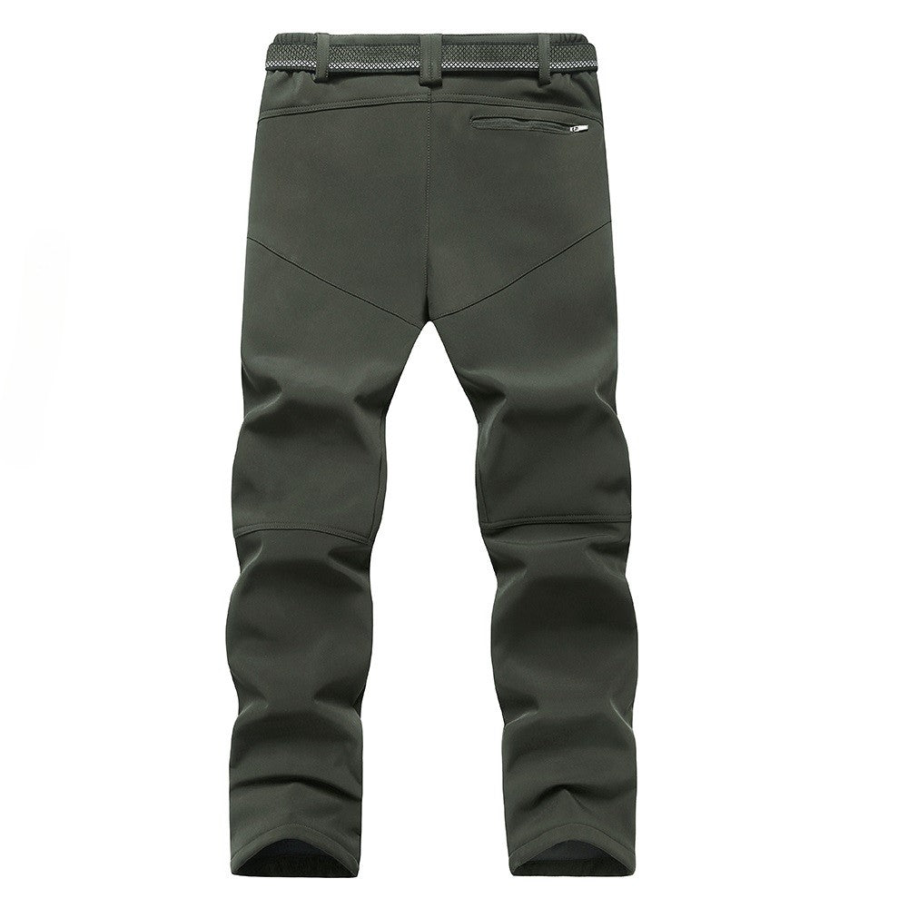 2024 Big Size Waterproof Pants Men Soft Shell Fleece Warm Trousers Male Outdoor Plus Large 9XL 4XL 8XL Work Winter Autumn Black