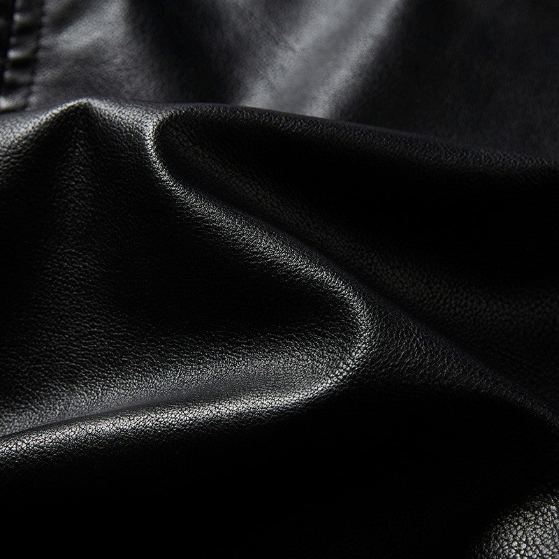 Mens Vintage Motorcycle Jacket 2023 Men Fashion New Biker Leather Jacket Male Embroidery Bomber Coat Winter Fleece Pu Overcoat