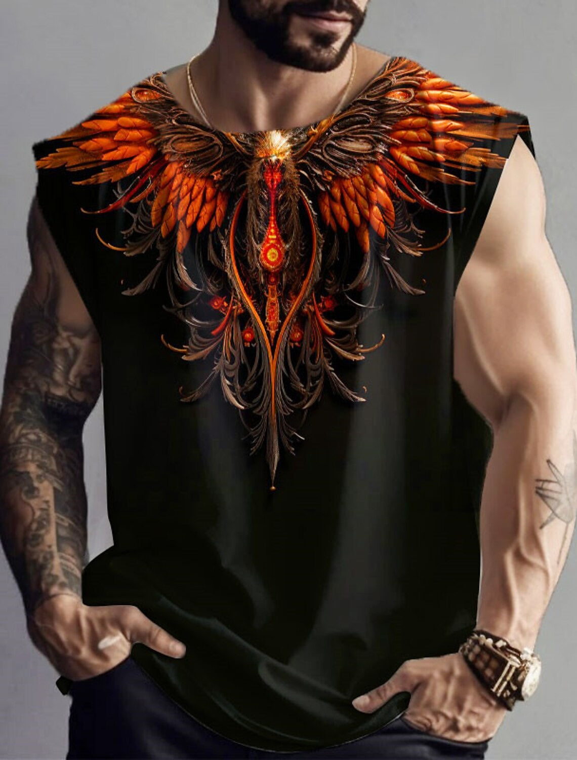 Four Seasons New Mens Fitness Clothing Simple Breathable Street Sleeveless Under