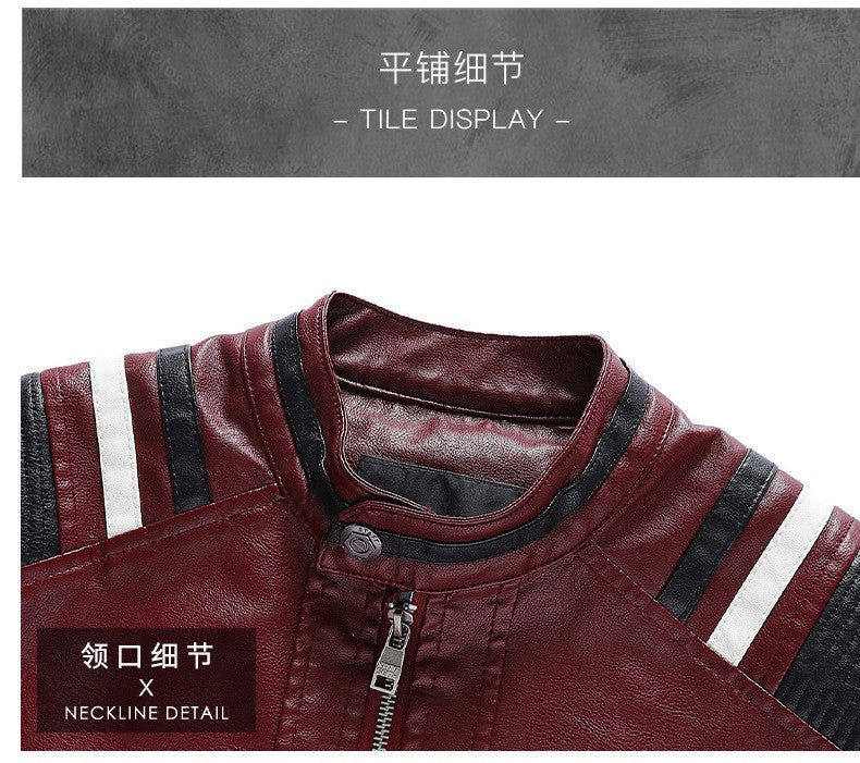 Mens Vintage Motorcycle Jacket 2025 Men Fashion New Biker Leather Jacket Male Embroidery Bomber Coat Winter Fleece Pu Overcoat