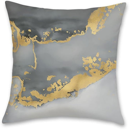 Marble Grey Black Gold Abstract Art Velvet Soft Decorative Cushion Cover Throw Pillow Cases for Sofa Bedroom Living Room Home