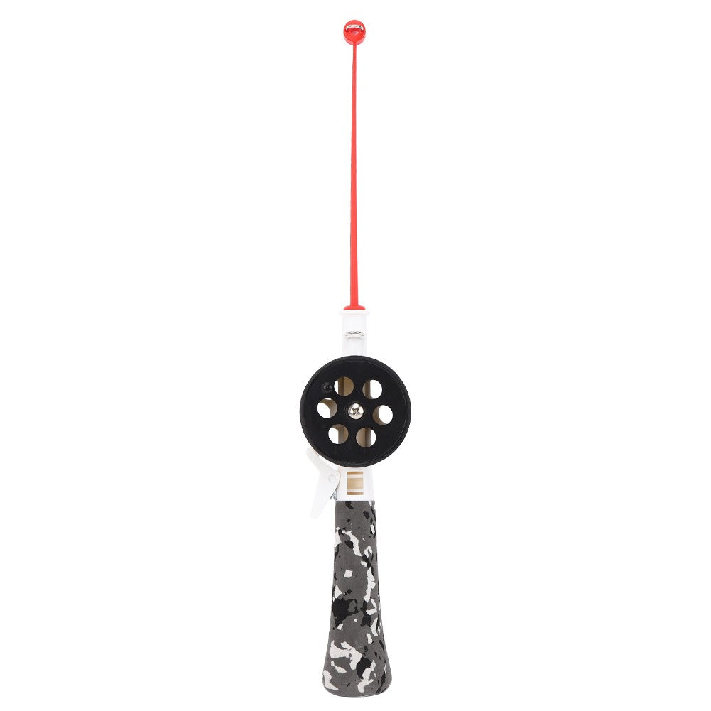Vara de Pesca de Gelo de Inverno Integrada Portátil de 34cm com Carretilha e Acessórios, Vara de Pesca de Gelo Infantil