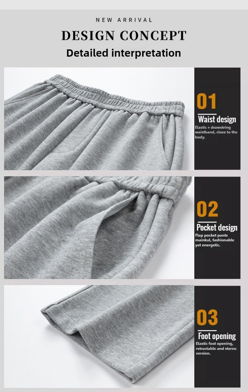 2024 New in Wide Leg Pants Men Autumn Straight Elastic Waist Baggy Cargo Trouser Male Relaxed Streetwear Sweatpant Plus Size Big