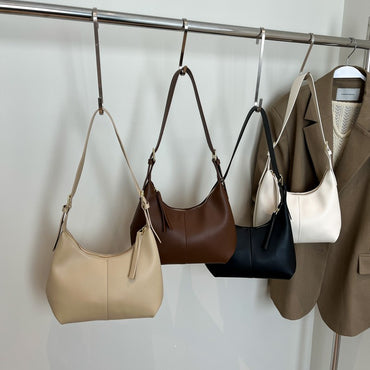 LEFTSIDE Small PU Leather Crossbody Bags for Women 2025 New Trend Retro Underarm Shoulder Bag Ladies Retro Handbags and Purses