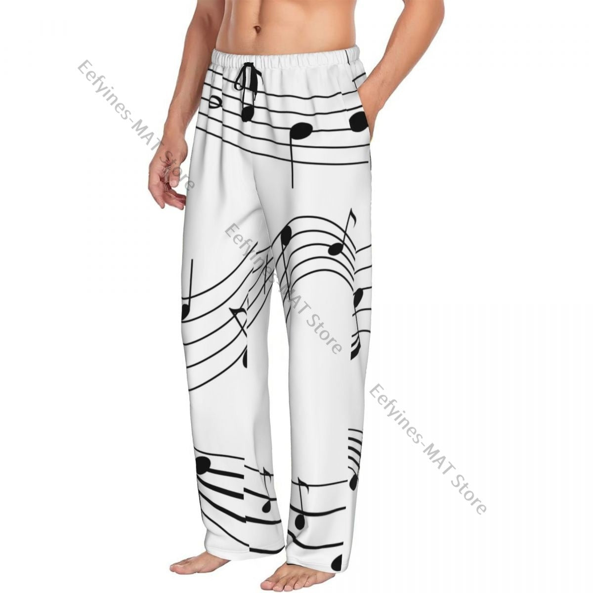 Cute Hedgehog Mens Pajamas Pyjamas Pants Lounge Pants Sleep Bottoms