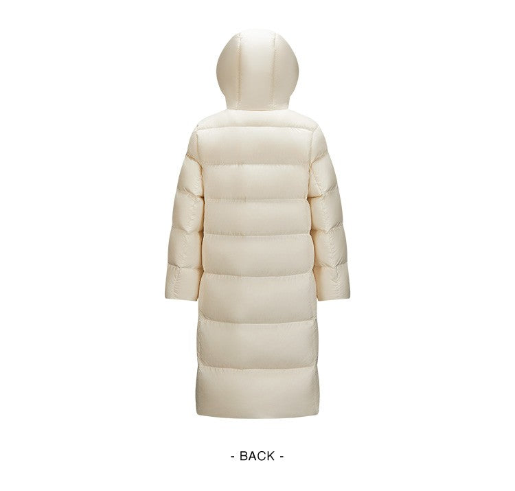 Semir Down Jacket Women Long Length Three-Proof Versatile 2024 Updated Winter New Loose Hooded Coat Simple Down Jacket