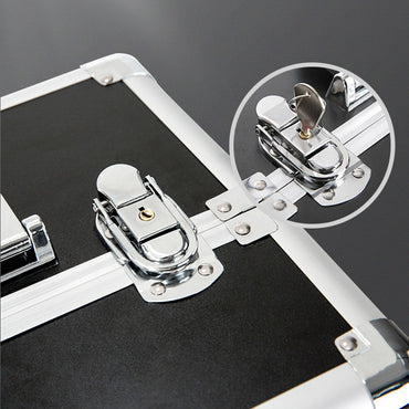 Cosmetic Case Rolling Luggage Makeup Train Trolley Large Capacity Suitcase with Lock Swivel Wheels For Salon Barber Manicurist