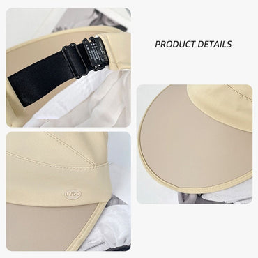Chapéu Bucket de Proteção UV da Moda, Proteção Solar, Respirável, Chapéu de Sol à Prova de Vento para Meninas