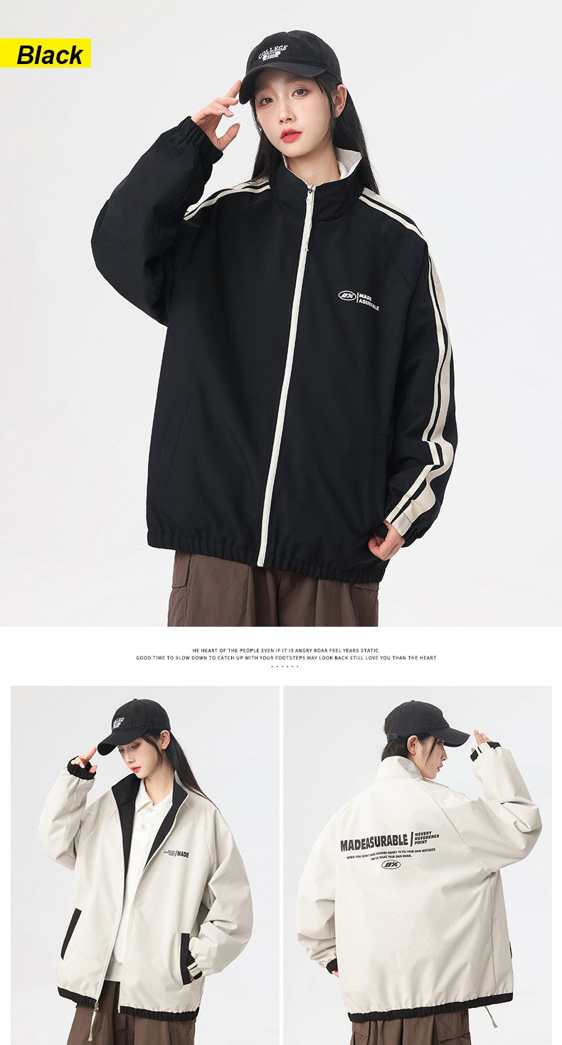 New Jacket Two-sided Long Sleeve Outdoor Men Coats Women Reversible Windproof Coats Splashproof Double-Sided Jackets Couple Top