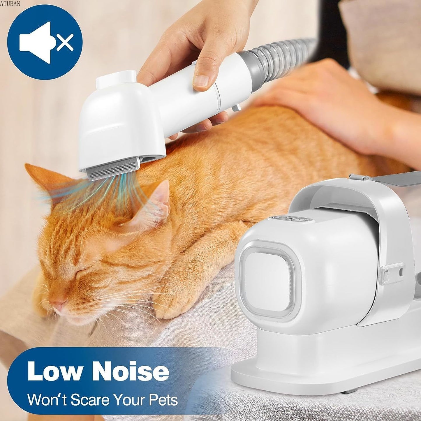 Aspirador de Pelo para Cães e Kit de Higiene com Capacidade de 2,3L e Reservatório de Pó Maior Escova de Pelo para Cães Aspirador de Pelo para Animais de Estimação