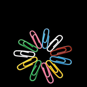 M&G 100pcs 3# Paper Clips Colorful Rust-Proof Paper Clip Multi-Functional Binder Clips for Office/Home Document Organization