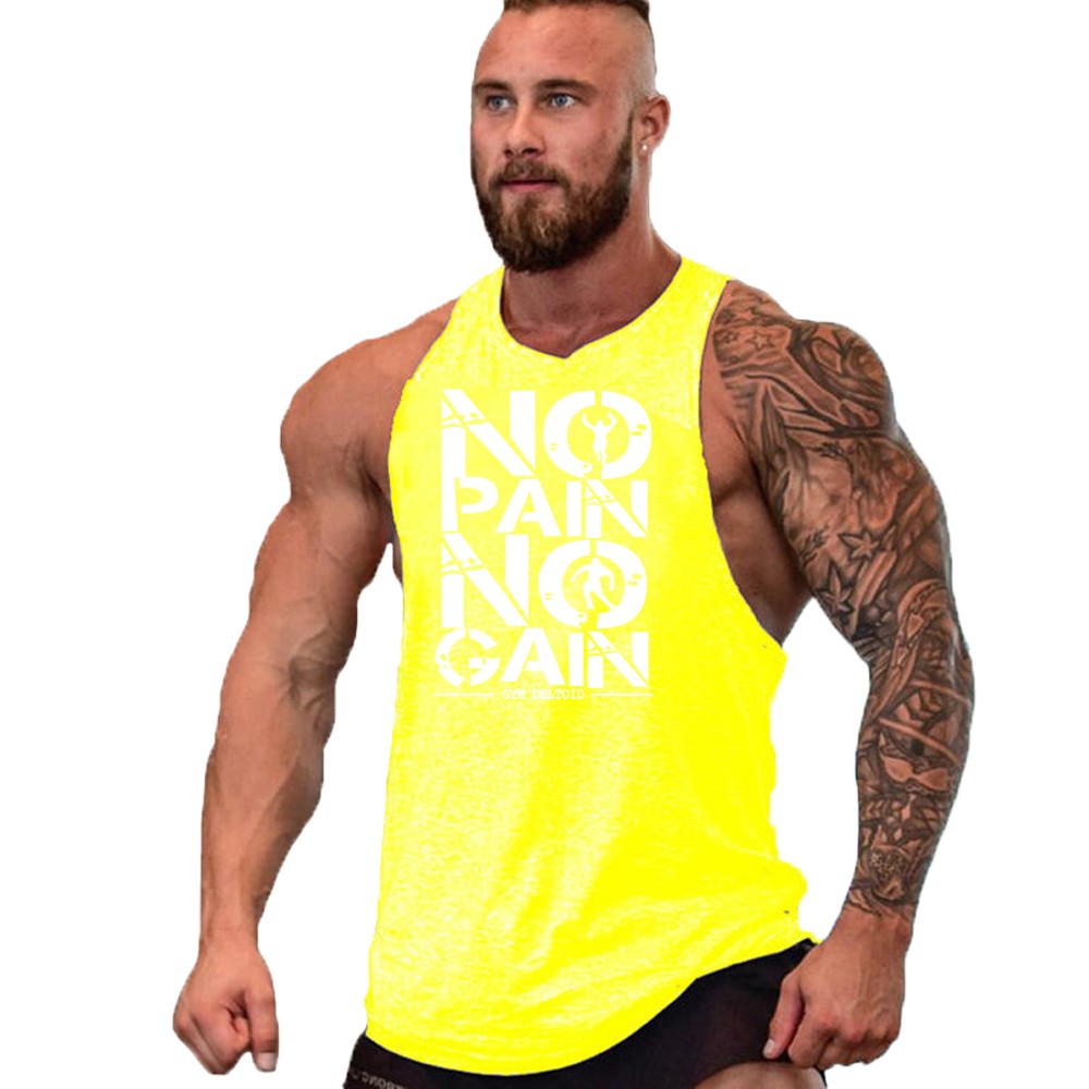 New fashion pure cotton sleeveless shirt vest men's fitness shirt men's undershi