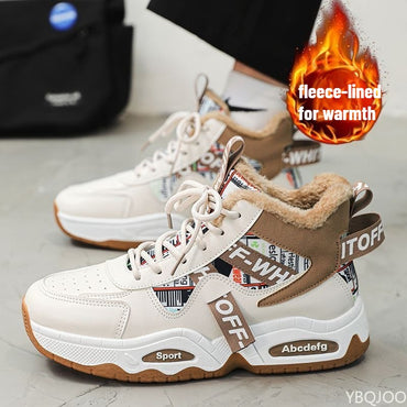 Snow Boots Men Boot High Top Winter Student Sports Plush Lace Up Anti Slip Comfortable Outdoor Warm Cold Proof Cotton Shoes