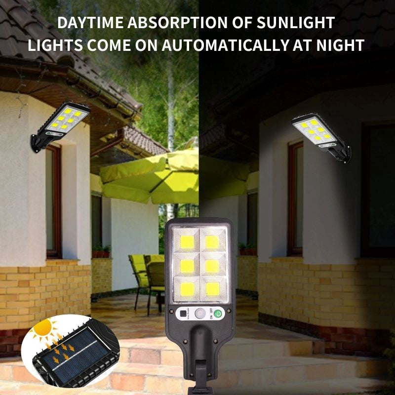 1/2/4/6PCS LED Solar Light Motion Sensor 117/108LED 3-mode Floodlight Outdoor Fence Light Street Courtyard Garden