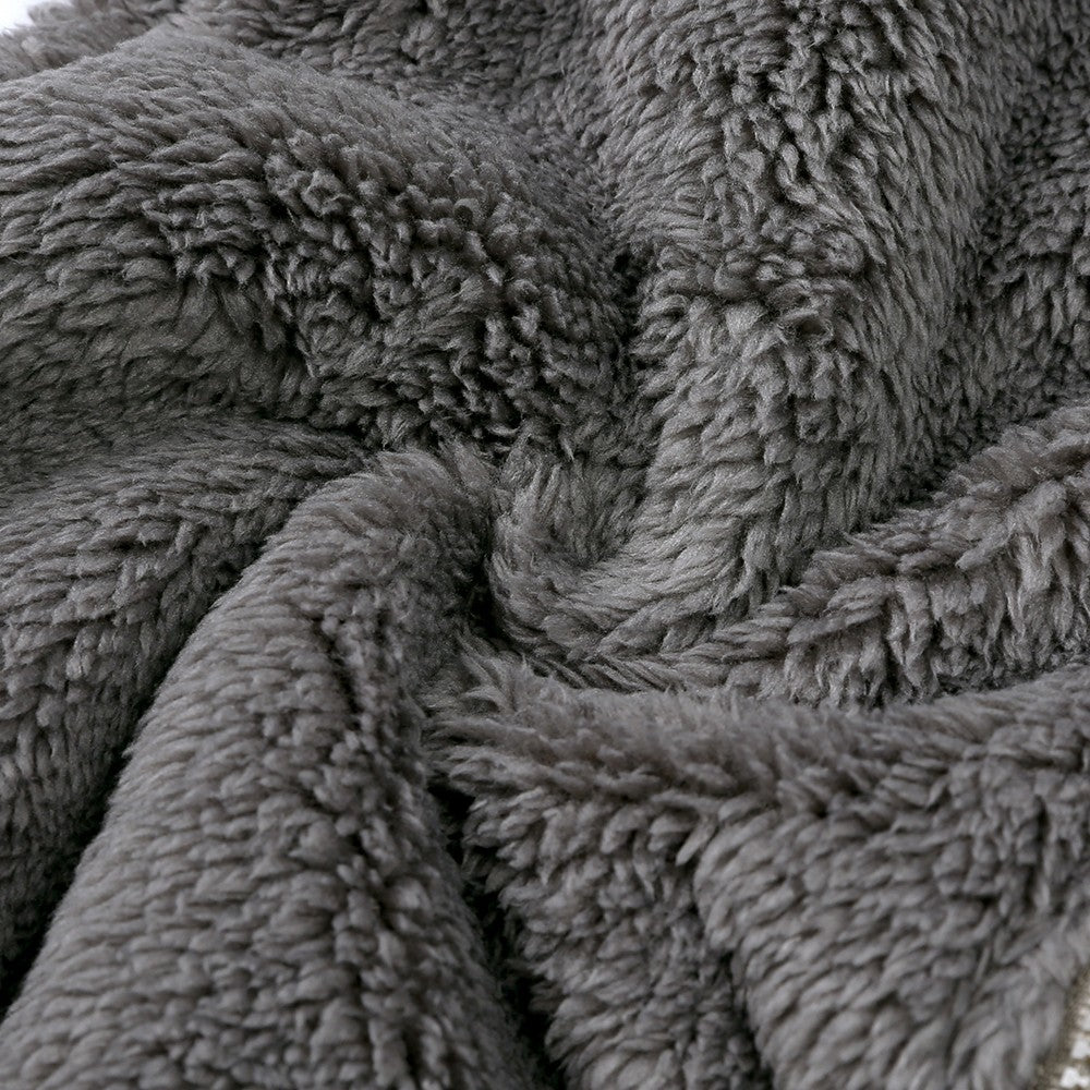 0-24M Baby Rompers Infant Clothes Winter Newborn Baby Boy Girl Zipper Bodysuit Bear Fleece Hooded Pyjamas