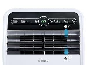 Ar Condicionado Portátil Shinco 10.000 BTU, Unidade de AC Portátil com Resfriamento Embutido, Habilitado para Wi-Fi para Ambientes de até 27 m².