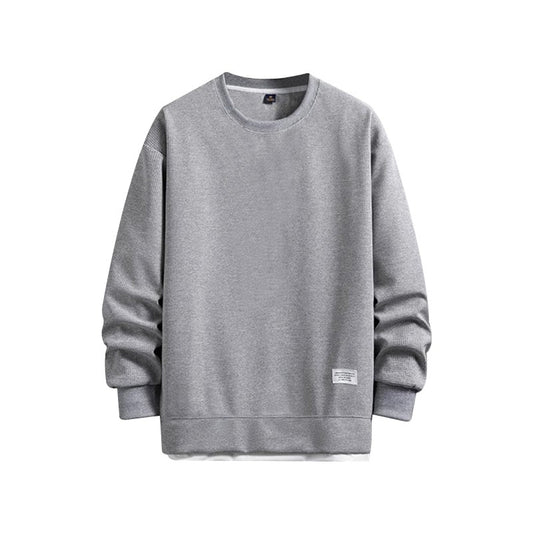 High-end Quality Waffle Fabric Round Neck T Shirts Long Sleeved 2023 Spring Autumn Casual All-match T-shirt Fashion Men Clothing