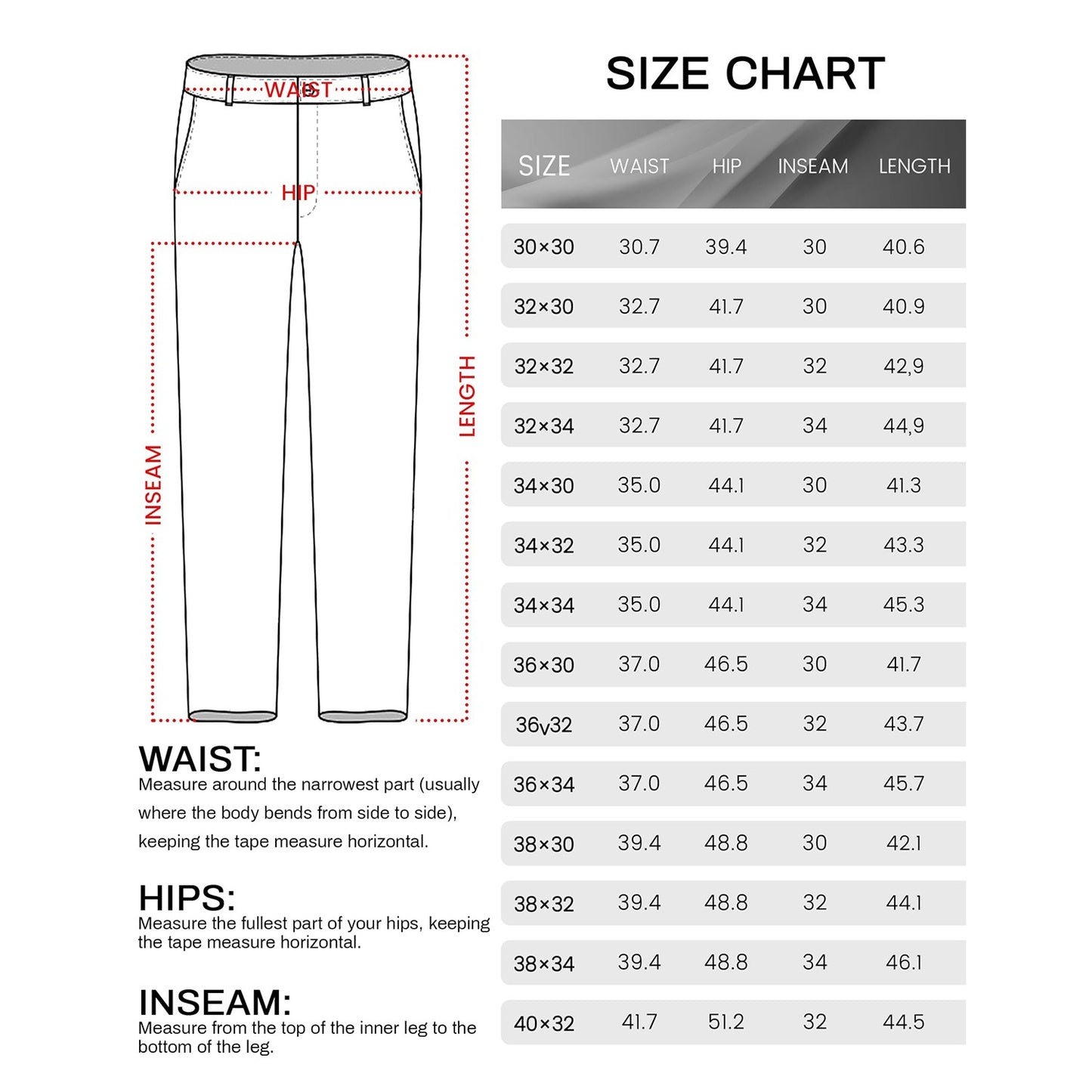 TACVASEN Golf Pants Men Stretch Lightweight Quick Dry Work Pants Waterproof Flat Front Dress Pants with 5 Pockets 30"/32"/34";;VERDADEIRO;;"Dark Grey,40W-32L