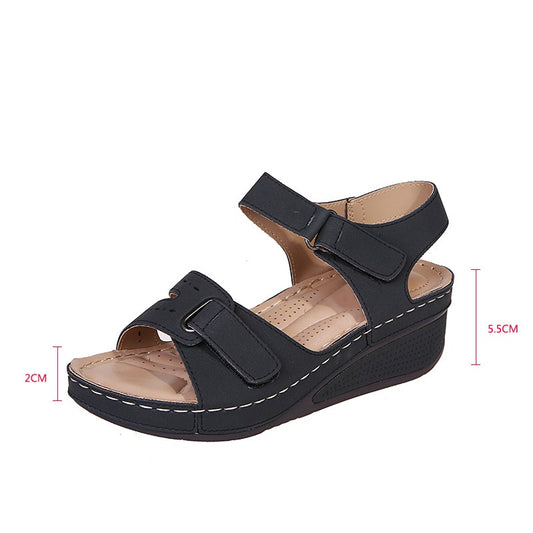 New Summer Trend Women Sandals Soft Bottom Wedge Heels Sandals Women Platform Sandalias Mujer Elegant Wedges Shoes for Women