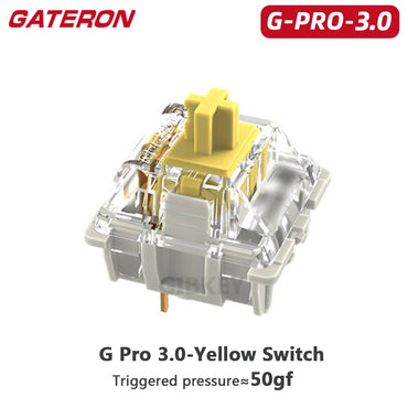 Switch Gateron White Yellow Silver Pro 2.0 V2 3 pin RGB linear Tátil Vermelho Marrom para teclado mecânico hot-swappable