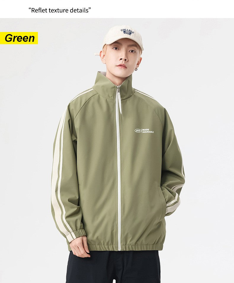 New Jacket Two-sided Long Sleeve Outdoor Men Coats Women Reversible Windproof Coats Splashproof Double-Sided Jackets Couple Top