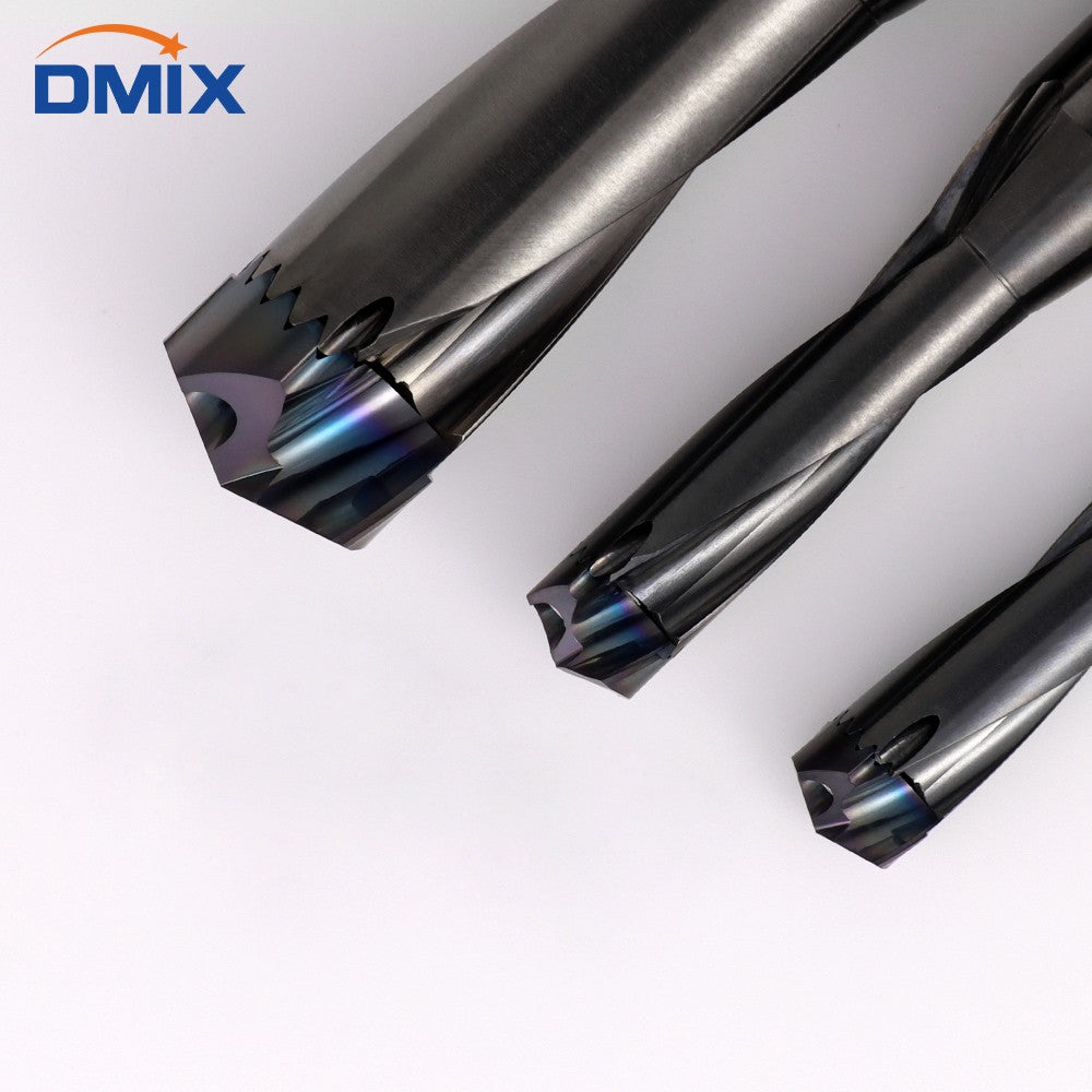 Broca de coroa DMIX de alta velocidade 10-25.8mm 1.5-5D Furação interna de furos indexáveis perfuração interna resfriada Broca dente-de-sabre Substitui broca tipo U