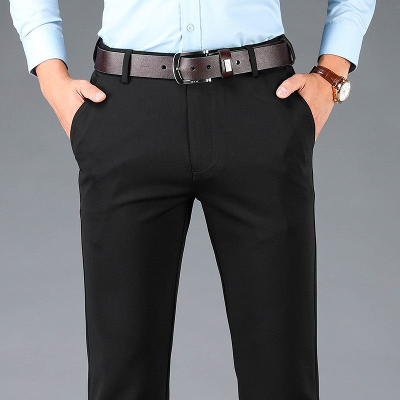 Spring Autumn Men's Casual Business Suit Pants Sports Stretch Suit Pants Male Trousers Big Size Loose Straight Dress Pants