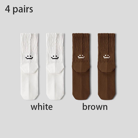 4 Pares de Meias de Trabalho Masculinas de Algodão Acolchoadas, Longas, Respiráveis, Meias Casuais, Meias de Ciclismo para Homens