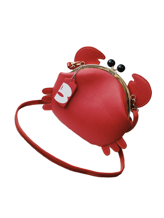 Fashionable Cute Crab-Shaped Versatile Lightweight Women's Crossbody Coin Purse