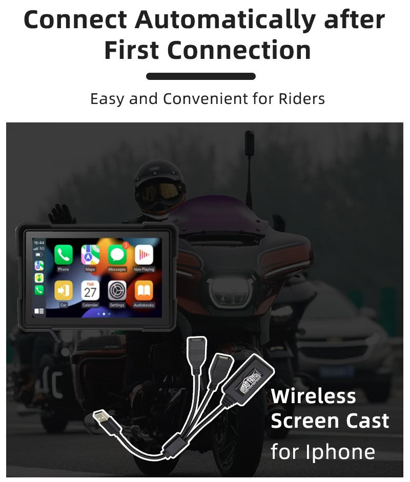 Adaptador sem fio Road Faith para Carplay de motocicleta Harley 2023-up 121CVO 2019-2022 117CVO Touring Street/Road Glide para iPhone