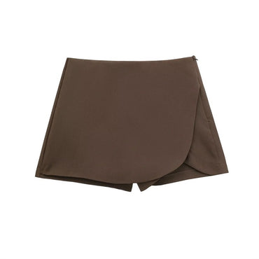 MUJER 2025 Black Mini Skirt Shorts Woman Fashion Asymmetric Skort For Women High