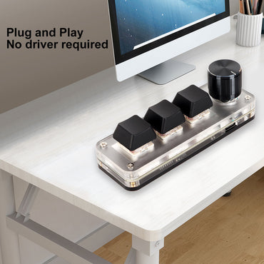 Macro Keyboard Red Switch Macro Keyboard Plug and Play Ergonomic Customized Knobs USB Mini Keypad for Desktop PC USB Mini Keypad