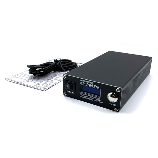 ANTUNER AT100M Pro 1.8mhz-30mhz 100W Antenna Tuner Support Morse Code Exerciser Standing Wave Meter Power Meter For HF Radio