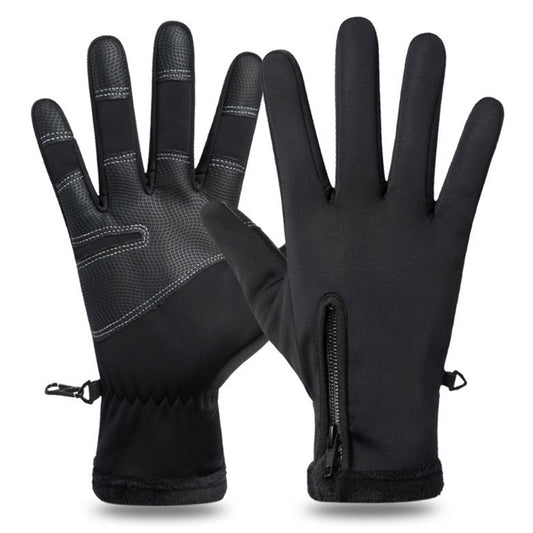 Motorcycle Gloves Winter Thermal Fleece Lined Winter Cold-proof Full Finger Military Glove Waterproof Riding Accesso