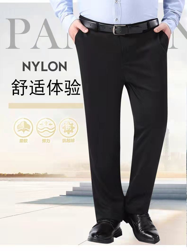 Men Summer Suit Pants Casual Pants Business Fashion Classic Solid Color Stretch Straigh Thin Cotton Trousers Plus Size A177