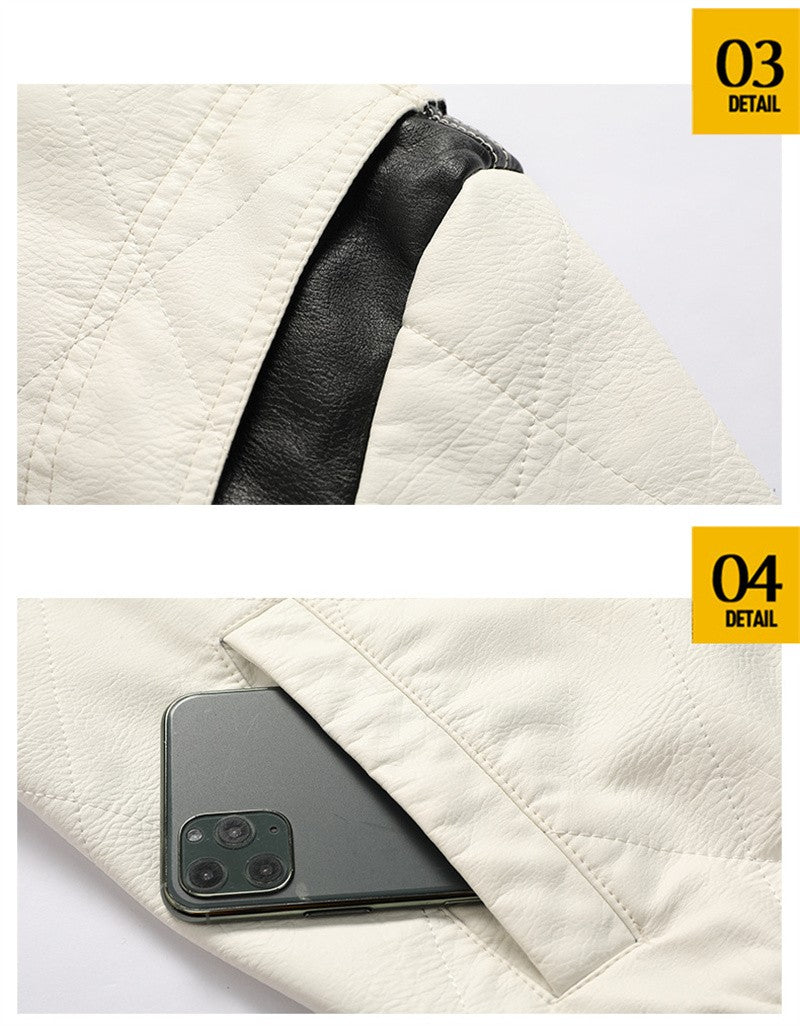 New Jacket StreetWear Men Fashion Scorpion Embroidery Motorcycle Bliker Locomotive PU Leather Jackets Windbreaker Mens Clothing