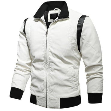 High Quality Men Leather Jacket Scorpion Embroidery Streetwear Windproof Motorcycle Biker Stand Collar Mens PU Leather Jackets