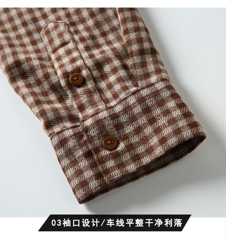 Retro Trendy Plaid Long Sleeve Shirt Autumn and Winter Fashion Jacket Versatile Casual Shirt 2025 New Loose Men's Clothing