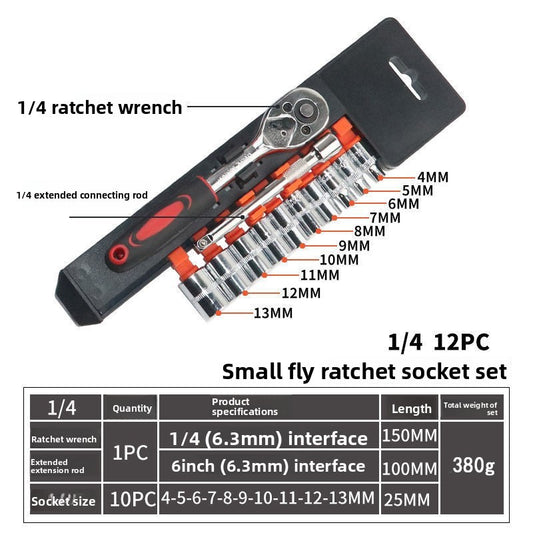 Combination Hardware Tools, Complete Set Of Car Repair Tools, Motorcycle Modification Quick Ratchet Wrench Socket Bracket