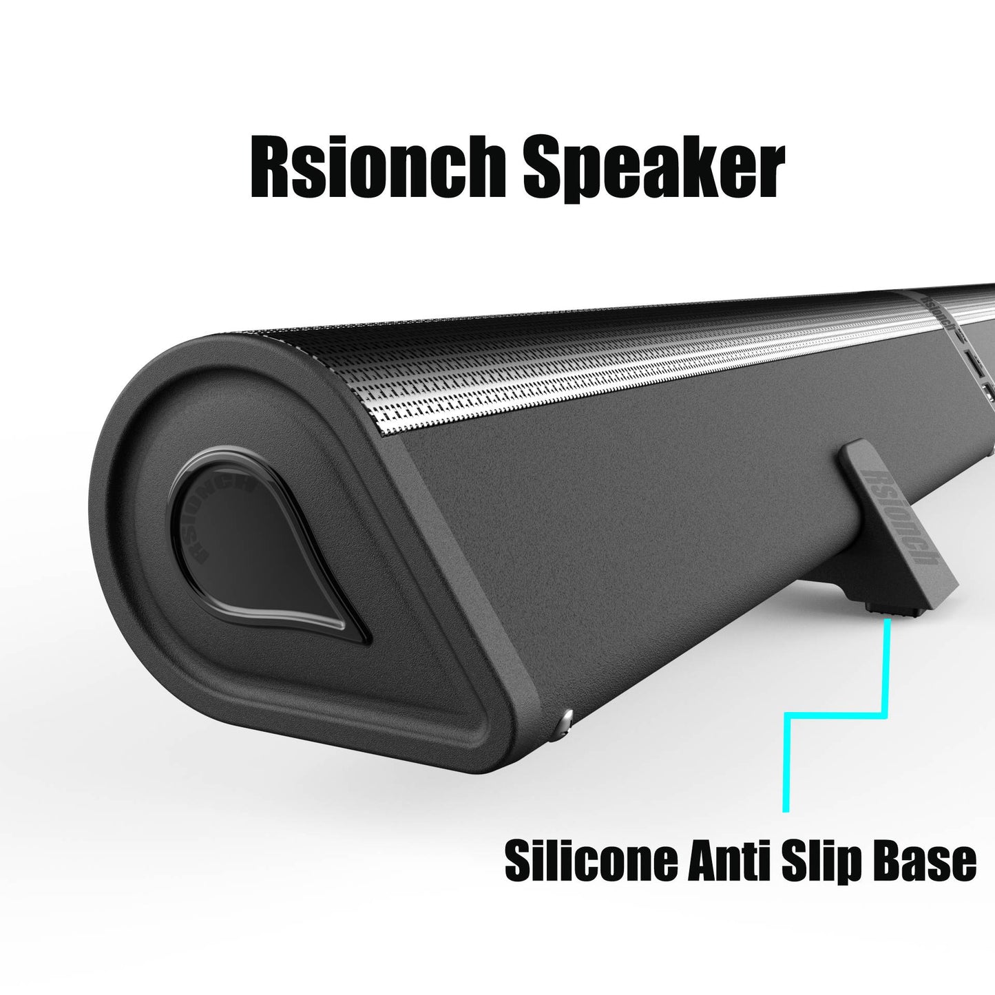 Soundbar estéreo para TV 2 em 1 destacável com Bluetooth, rádio FM e separação em 2 caixas de som para uso em pedestal ou na horizontal