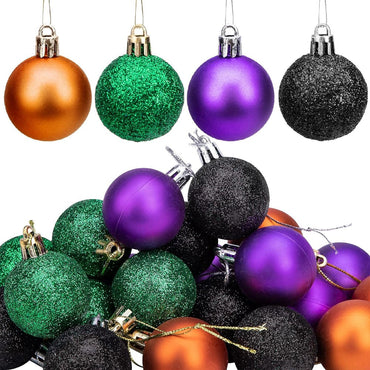 Hallowmas Decoration Balls Christmas Tree Hanging Ornaments Halloween Shiny Ball Festival Family Party Decorations
