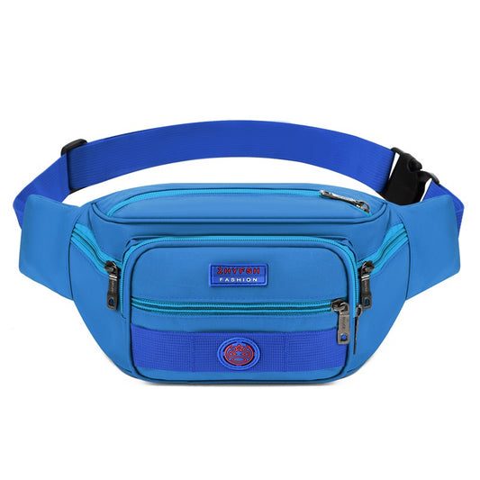 Unisex Multifunctional Waist Bag Large Capacity Waterproof Oxford Business Pack Trendy Crossbody Chest Bag for Travel Work