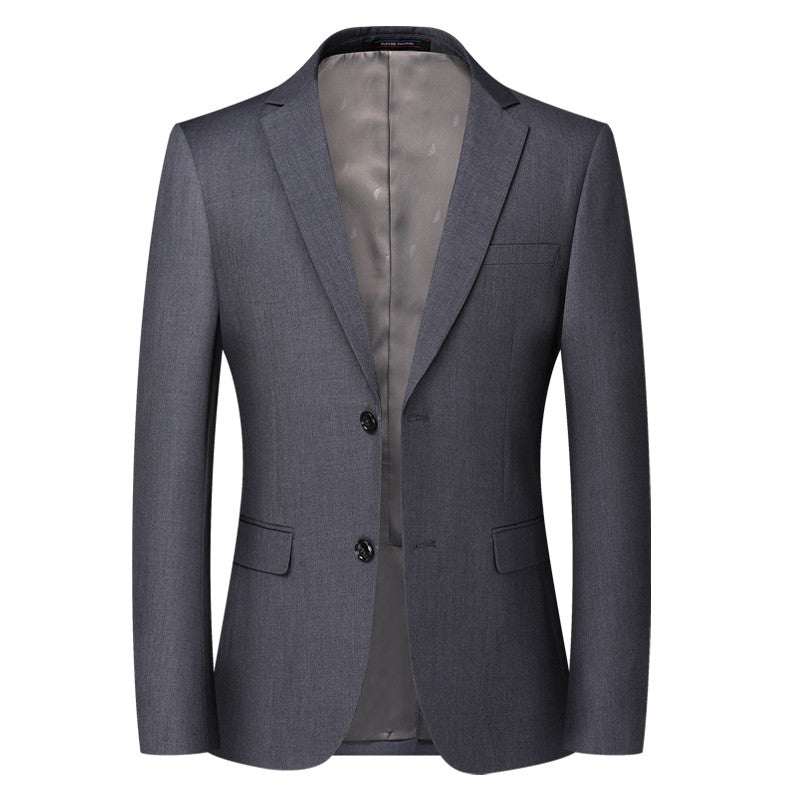 Blazer New Men's Fashion Business Solid Color British Style Professional Work Groom Wedding Dress Best Man Blazer Jacket