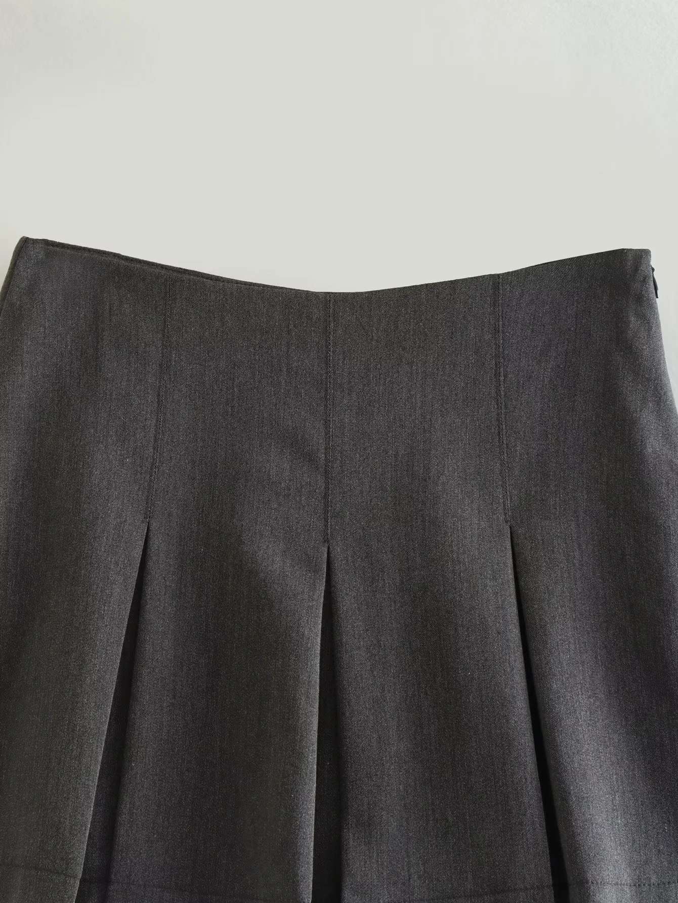 TRAFZA 2025 Spring Summer Women Casual Tierred Mini Skirts Fashion Vintage Solid