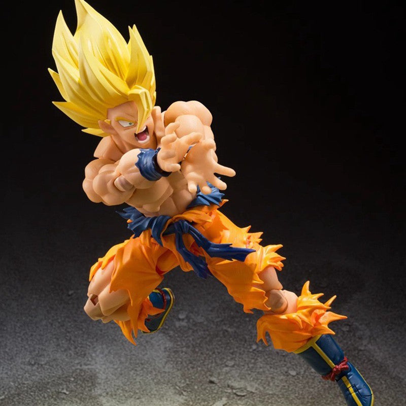 Shf Dragon Ball Z Son Goku Lendário Boneco de Ação Coleção Articulado de PVC Anime 17cm Super Saiyajin Kakarotto Modelo de Brinquedo