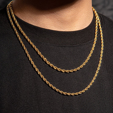 2/3/4/5/6 MM Rope Chain Necklaces For Men Women Twisted Sigapore Links Choker Basic Casual Punk Rock Stainless Steel Jewelry