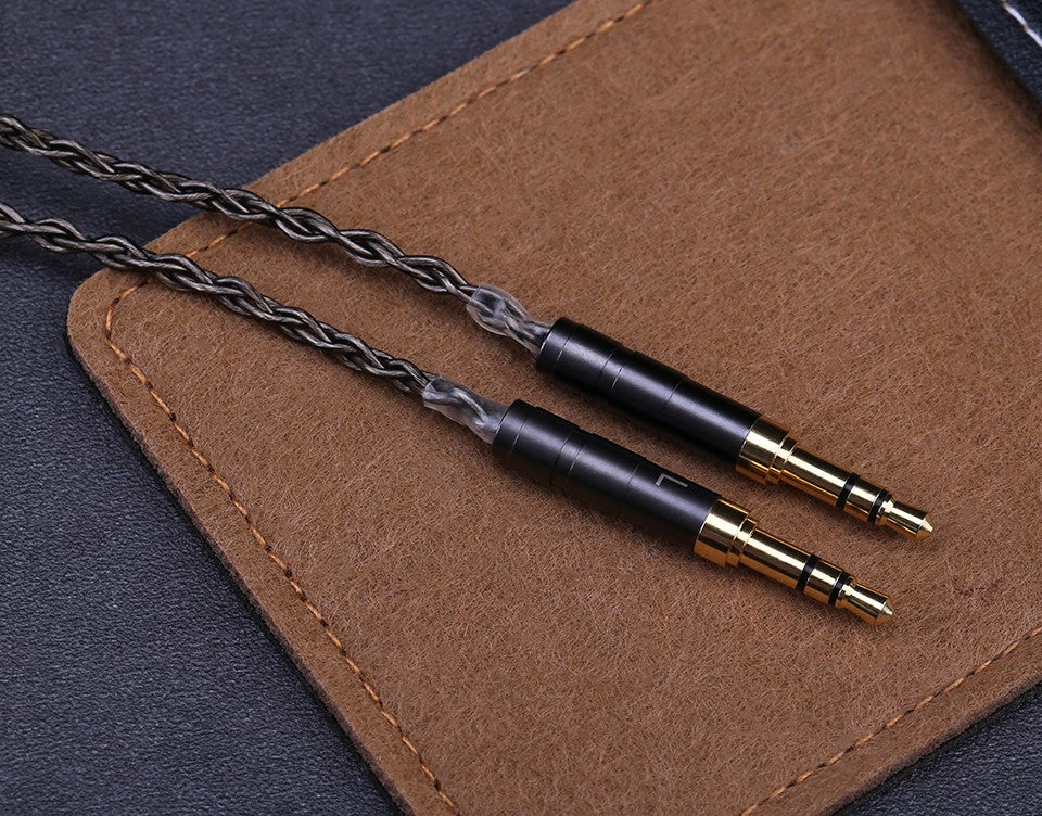 OPENHEART 8 Core Headphone Cable 1 to 2 jack dual 3.5/2.5/4.4mm Balanced Cable Silver Plated Copper Upgrade Replacement 2m 3m