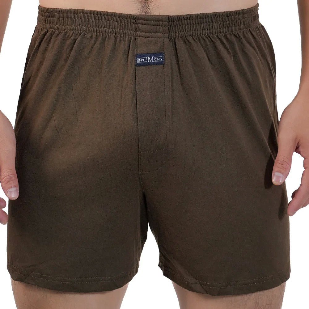 1pcs Men pijama 100% Cotton Pajama Shorts Summer Solid Elastic Waist Short Pants Casual Breathable Male Boxer Shorts Home Shorts