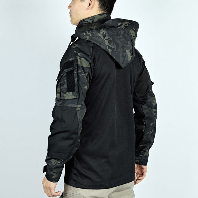 Outdoor Uniform Tactical Suits Wear Resistant T-Shirt Hood Pants Men Clothes Combat Shirts Airsoft Paintball Hunting Clothing