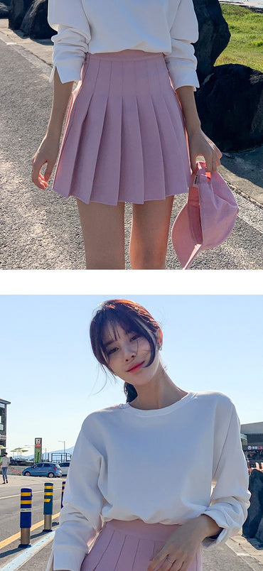 1pcs Spring Summer Womens Mini Skirts Girls Pleated Skirts Lady High Waist Cute Pink Skirt Student Short Skirt JK Uniform Skirts